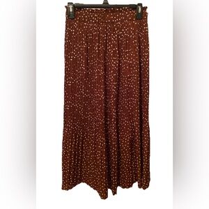 Polka Dot Pleated Brown skirt